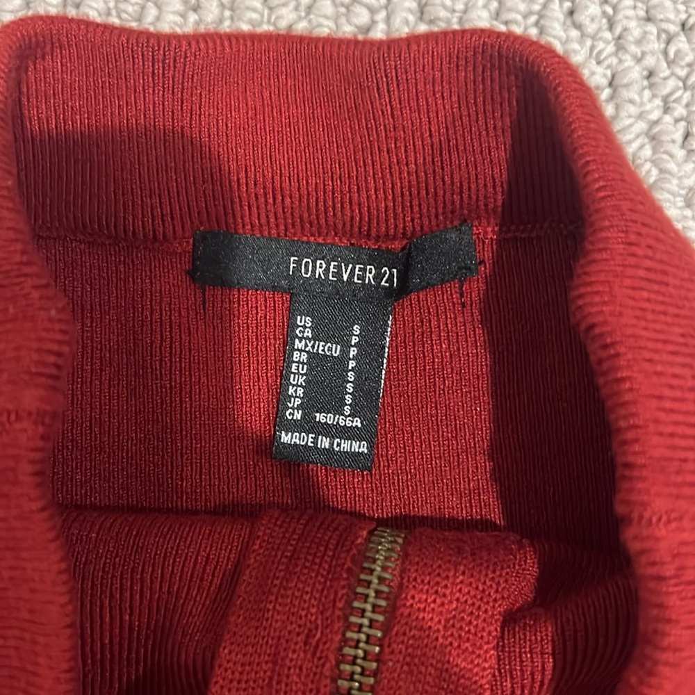 Forever 21 Red Pencil Skirt with Zipper - Picture 2 of 4